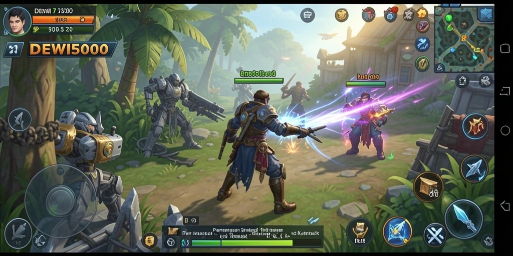 Tampilan gameplay menarik dari DEWI5000 dengan strategi mendalam.