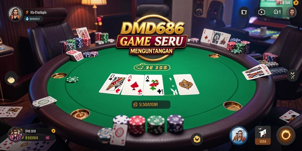 Tampilan gameplay DMD686 yang seru dan penuh aksi Poker.