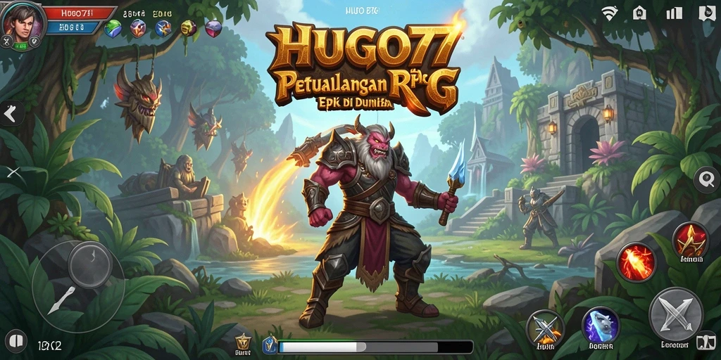 Gameplay HUGO77 dengan pemandangan indah dan aksi seru.