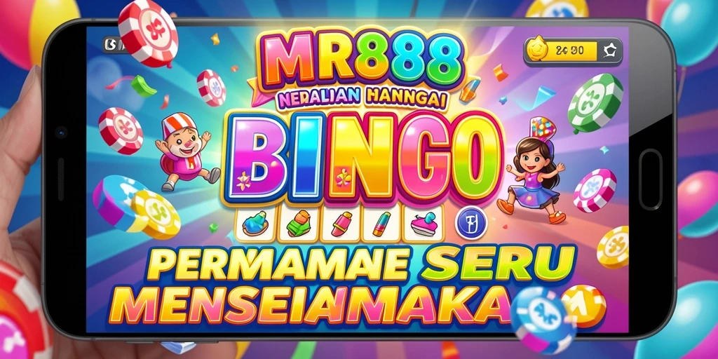 Gameplay seru Bingo di aplikasi MR888 dengan grafis menawan.