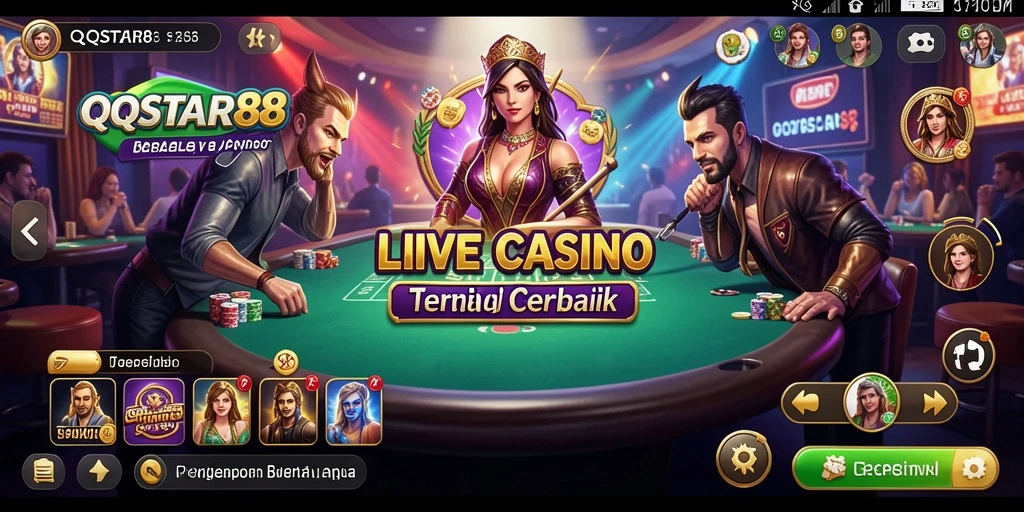 Tampilan gameplay menegangkan dalam QQSTAR88 dengan dealer profesional.