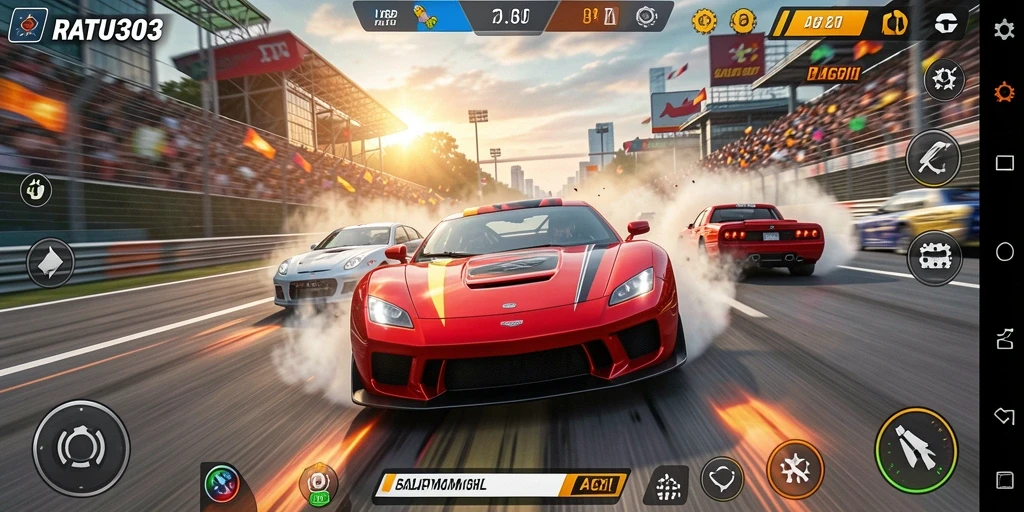 Gameplay Racing yang mendebarkan dan penuh aksi di RATU303.