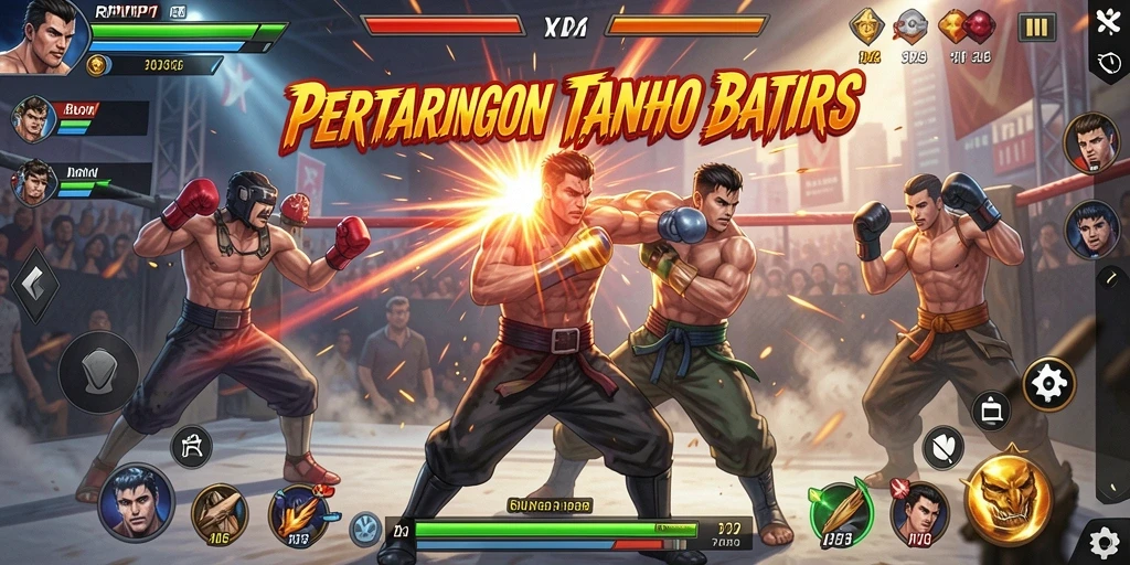 Tangkapan layar menampilkan aksi pertarungan seru di RPVIP1.